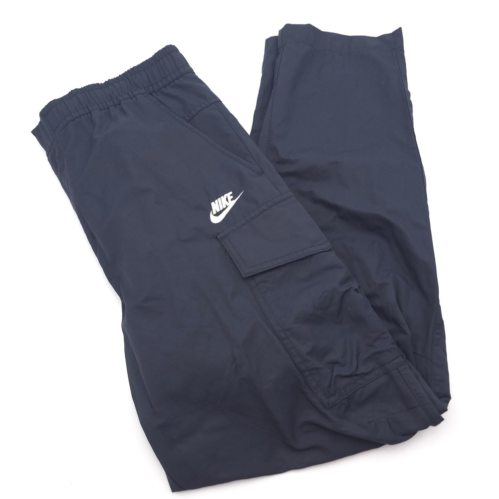 Nike Mens Size Large Cargo Pants Black Woven Nylon Tapered Athletic DD5207-010